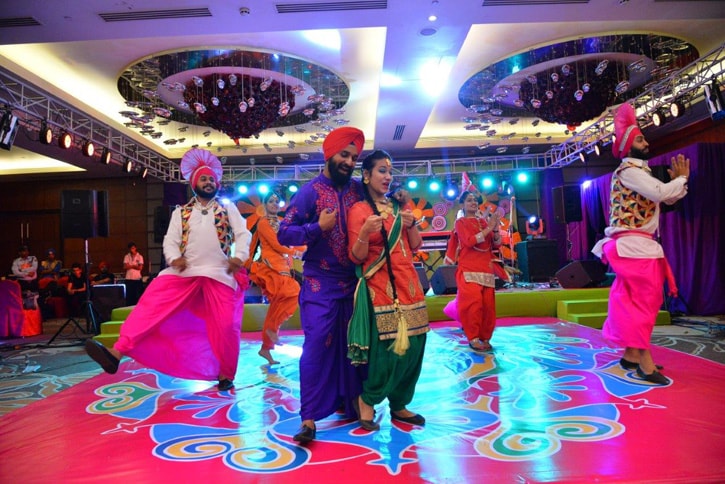 Punjabi dance at wedding