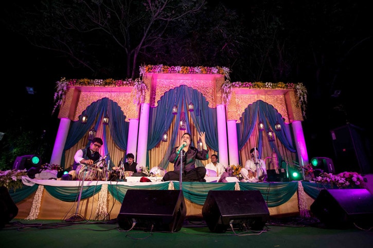 Song performance at wedding
