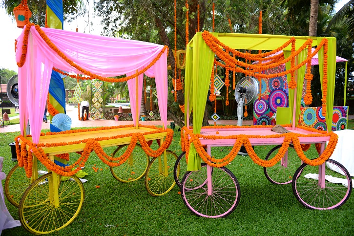 wedding decor in garden