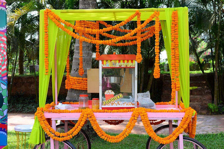 wedding decor in garden